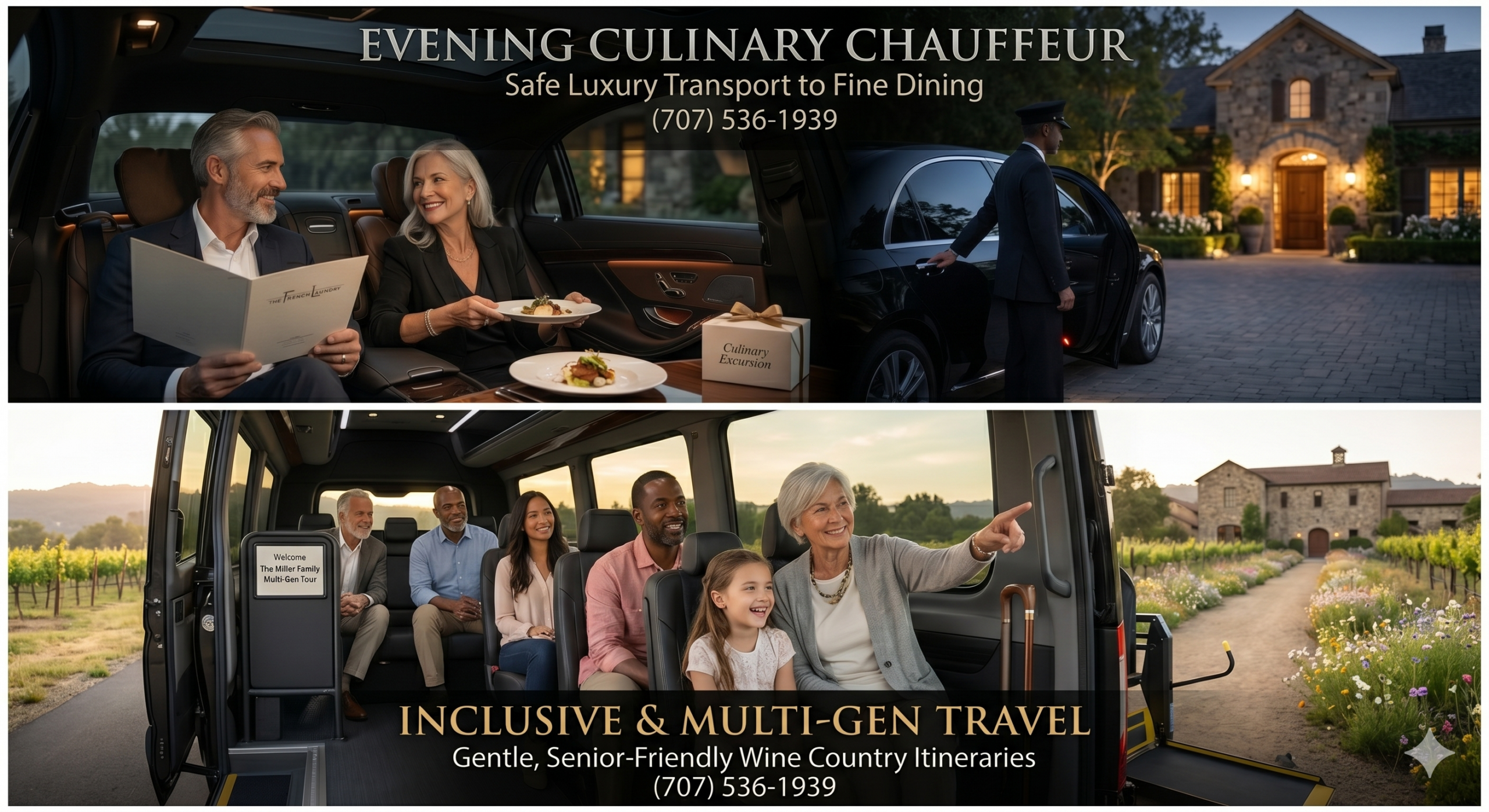 Yountville Luxury SUV & Sprinter Service – Discerning Lifestyle Management & Group Wine Travel (707) 536-1939